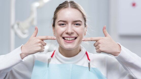 happy young woman smiling