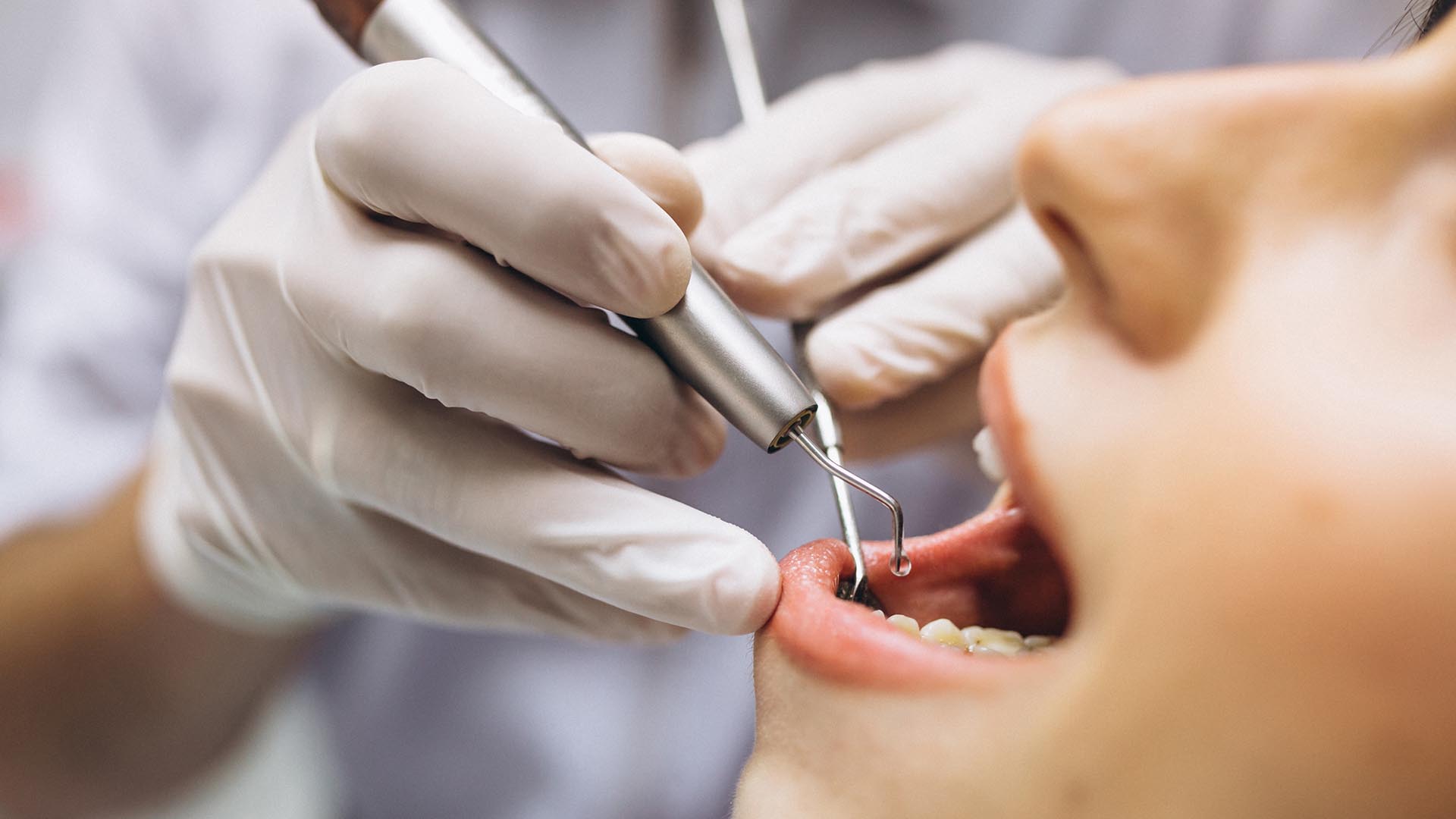 woman patient dentist